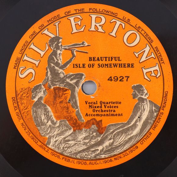 J.S. Fearis Beautiful Isle Of Somewhere - 1 sided 78 rpm Record Silvertone 4927 - Picture 1 of 16
